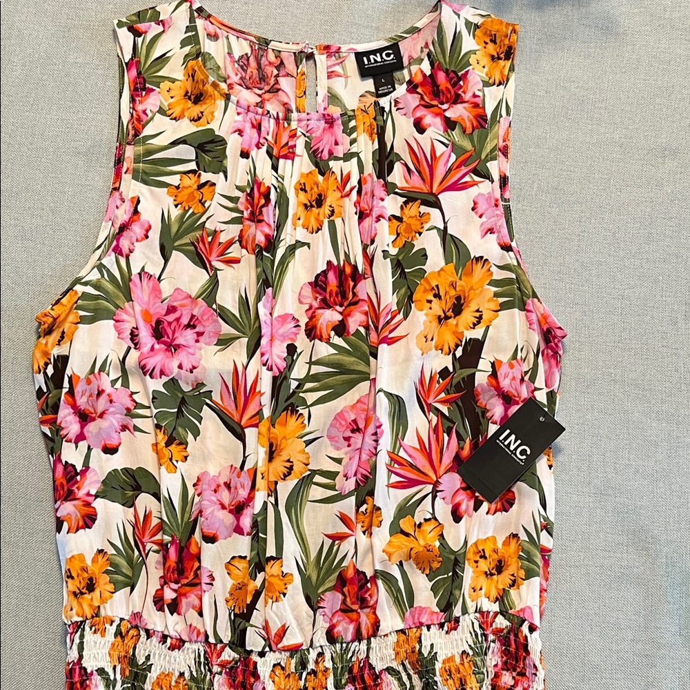 INC International Concepts Women's Floral Sleeveless Top - Multicolor
